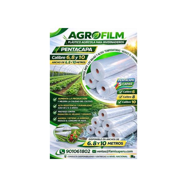 PLASTICO AGRICOLA PARA INVERNADEROS